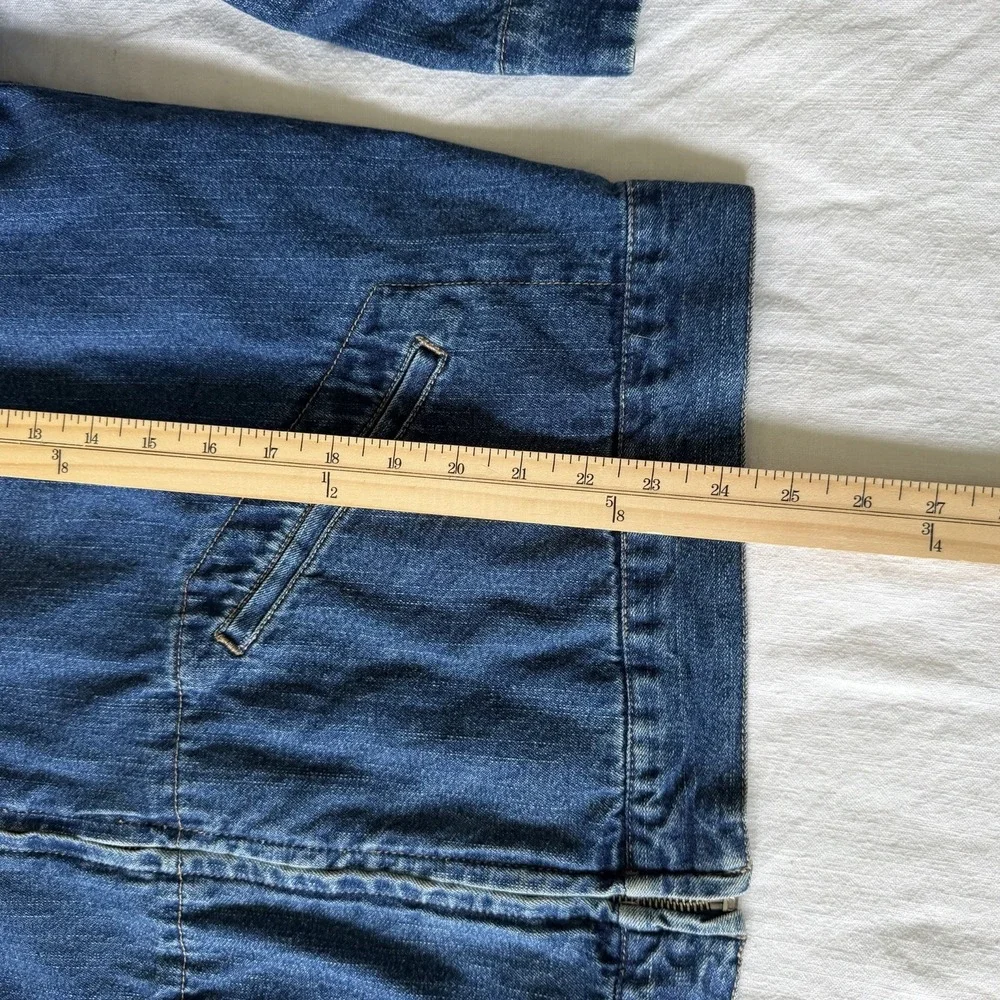 Vintage 80's Levi's Jacket L/XL Dark Wash Denim White Tag 1Q'97‎ Full Zip